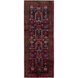 ECARPETGALLERY Hand-knotted Hamadan Navy Wool Rug - 3'9 x 10'1