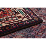 Hand-knotted Hamadan Navy Wool Rug - 3'6 x 10'3