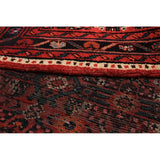 eCarpetGallery Hand-knotted Hamadan Dark Red Wool Rug - 2'6 x 9'10