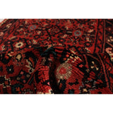 eCarpetGallery Hand-knotted Hamadan Dark Red Wool Rug - 2'6 x 9'10