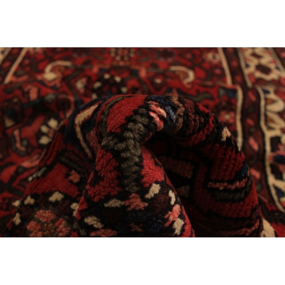eCarpetGallery Hand-knotted Hamadan Red Wool Rug - 2'6 x 10'9