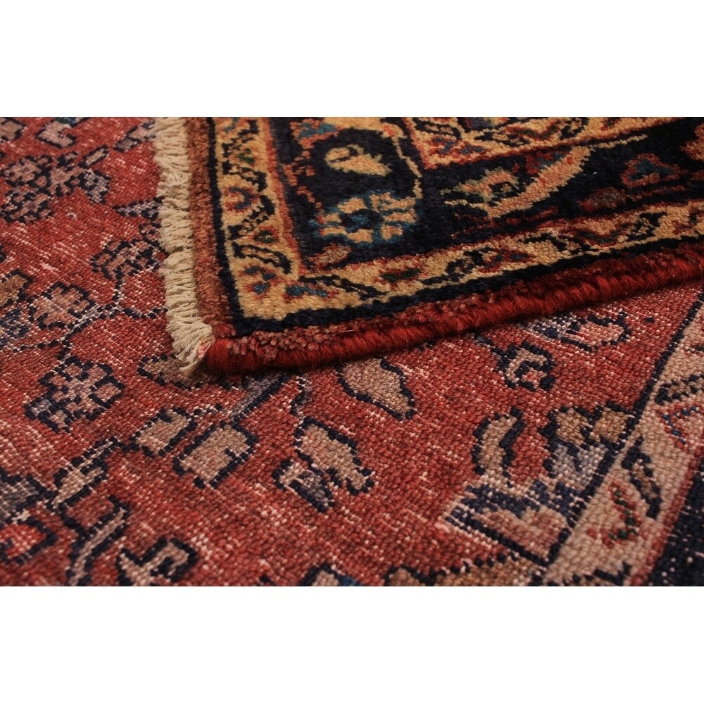 eCarpetGallery Hand-knotted Hamadan Red Wool Rug - 2'6 x 8'2
