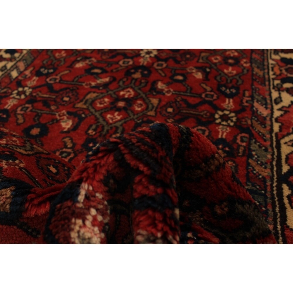 Hand-knotted Hamadan Red Wool Rug - 2'8 x 9'9/2'8" x 9'9" Runner