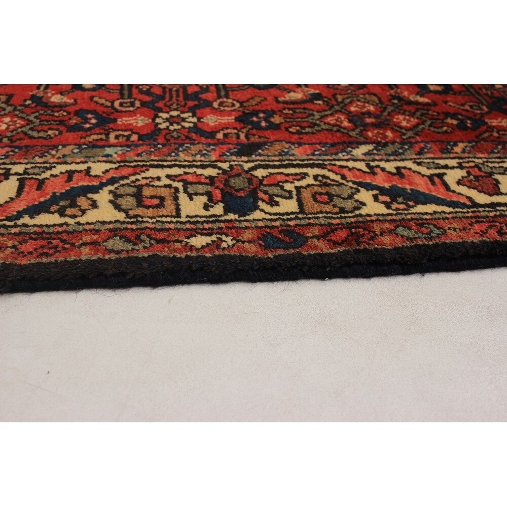 Hand-knotted Hamadan Red Wool Rug - 2'8 x 9'9/2'8" x 9'9" Runner