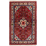 eCarpetGallery Hand-knotted Hamadan Red Wool Rug - 3'3 x 5'2
