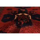 Hand-knotted Hamadan Red Wool Rug - 3'4 x 5'1/3'4" x 5'1"