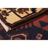 Hand-knotted Hamadan Red Wool Rug - 3'4 x 5'1/3'4" x 5'1"