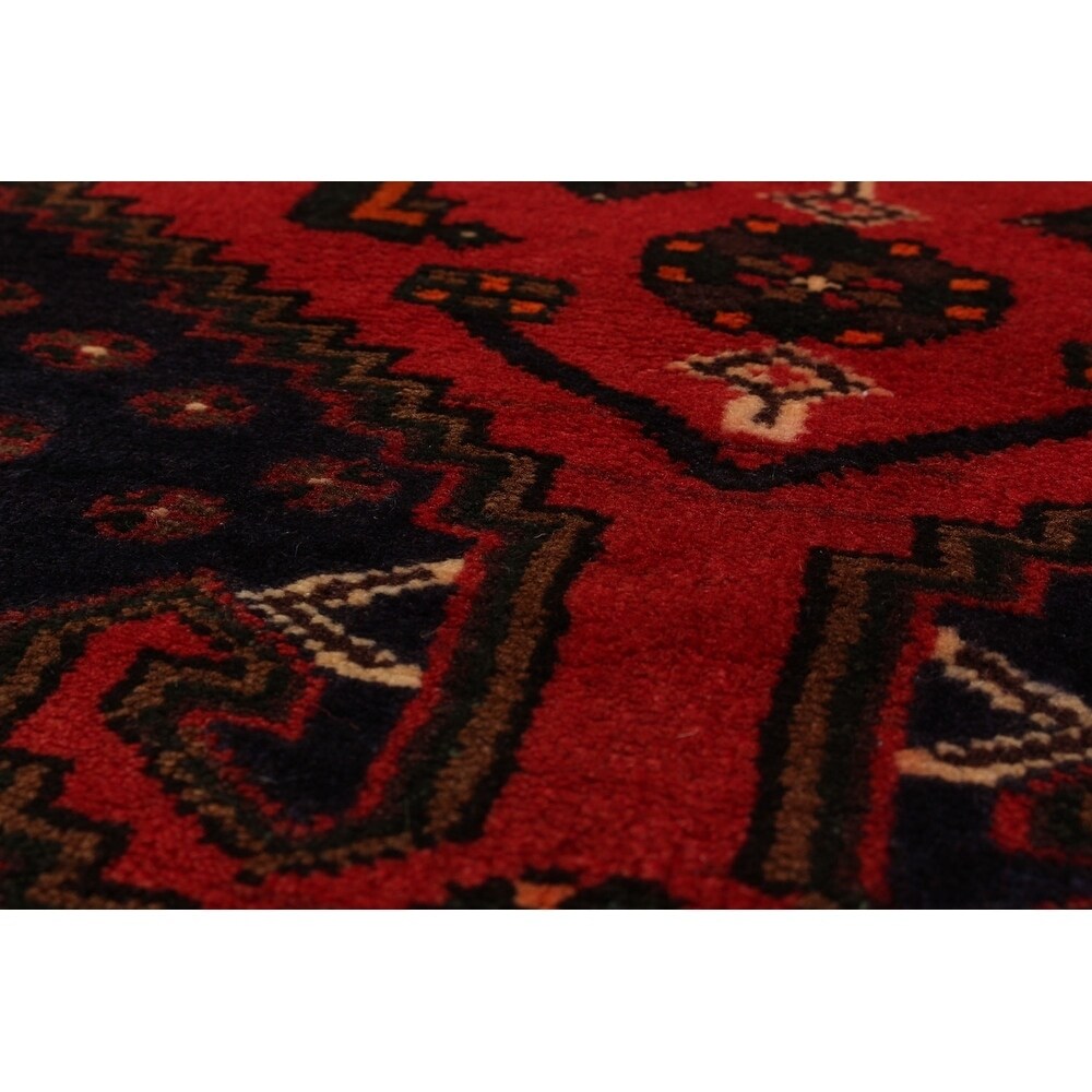 eCarpetGallery Hand-knotted Hamadan Red Wool Rug (3'5 x 5'11)
