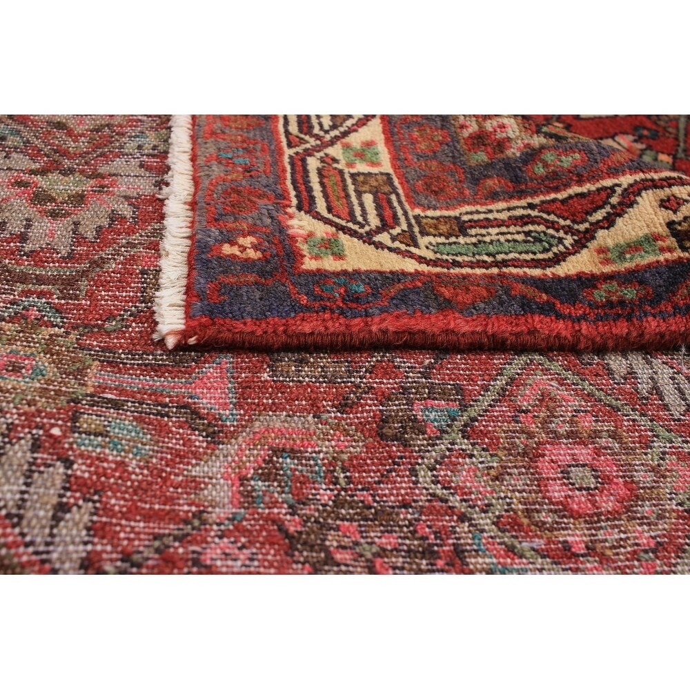 eCarpetGallery Hand-knotted Hamadan Red Wool Rug - 3'5 x 5'5