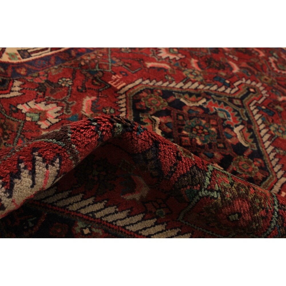 eCarpetGallery Hand-knotted Hamadan Red Wool Rug - 3'5 x 5'5