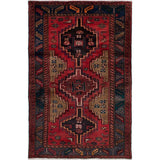 eCarpetGallery Hand-knotted Hamadan Red Wool Rug - 4'3 x 6'6