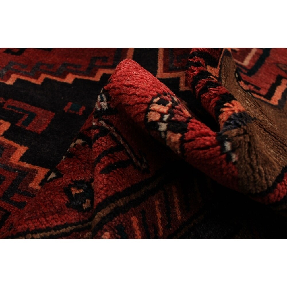 eCarpetGallery Hand-knotted Hamadan Red Wool Rug - 4'3 x 6'6