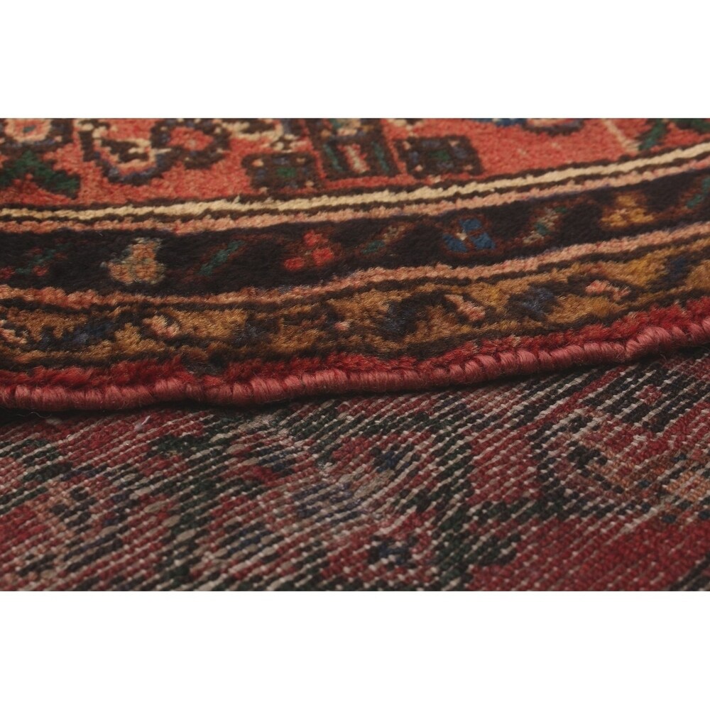 eCarpetGallery Hand-knotted Hosseinabad Red Wool Rug - 2'5 x 12'10