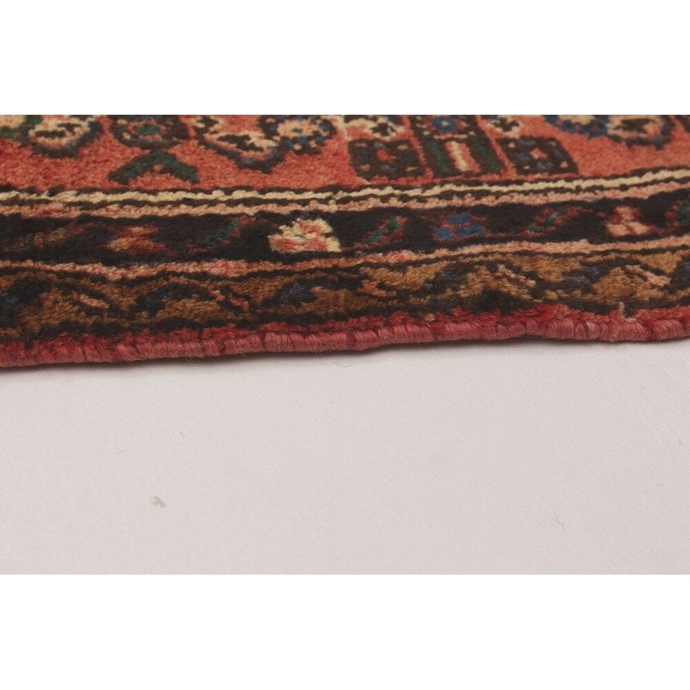 eCarpetGallery Hand-knotted Hosseinabad Red Wool Rug - 2'5 x 12'10