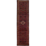 eCarpetGallery Hand-knotted Hosseinabad Red Wool Rug - 2'8 x 10'3