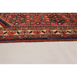 eCarpetGallery Hand-knotted Hosseinabad Red Wool Rug - 2'8 x 10'3