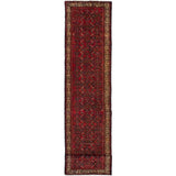 eCarpetGallery Hand-knotted Hosseinabad Red Wool Rug - 2'9 x 13'4