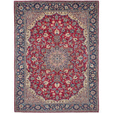 eCarpetGallery Hand-knotted Isfahan Dark Burgundy Wool Rug - 9'9 x 13'1