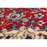 eCarpetGallery Hand-knotted Isfahan Dark Burgundy Wool Rug - 9'9 x 13'1