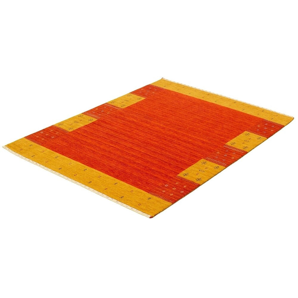 eCarpetGallery Hand-knotted Kashkuli Gabbeh Dark Copper Rug - 5'4 x 7'6
