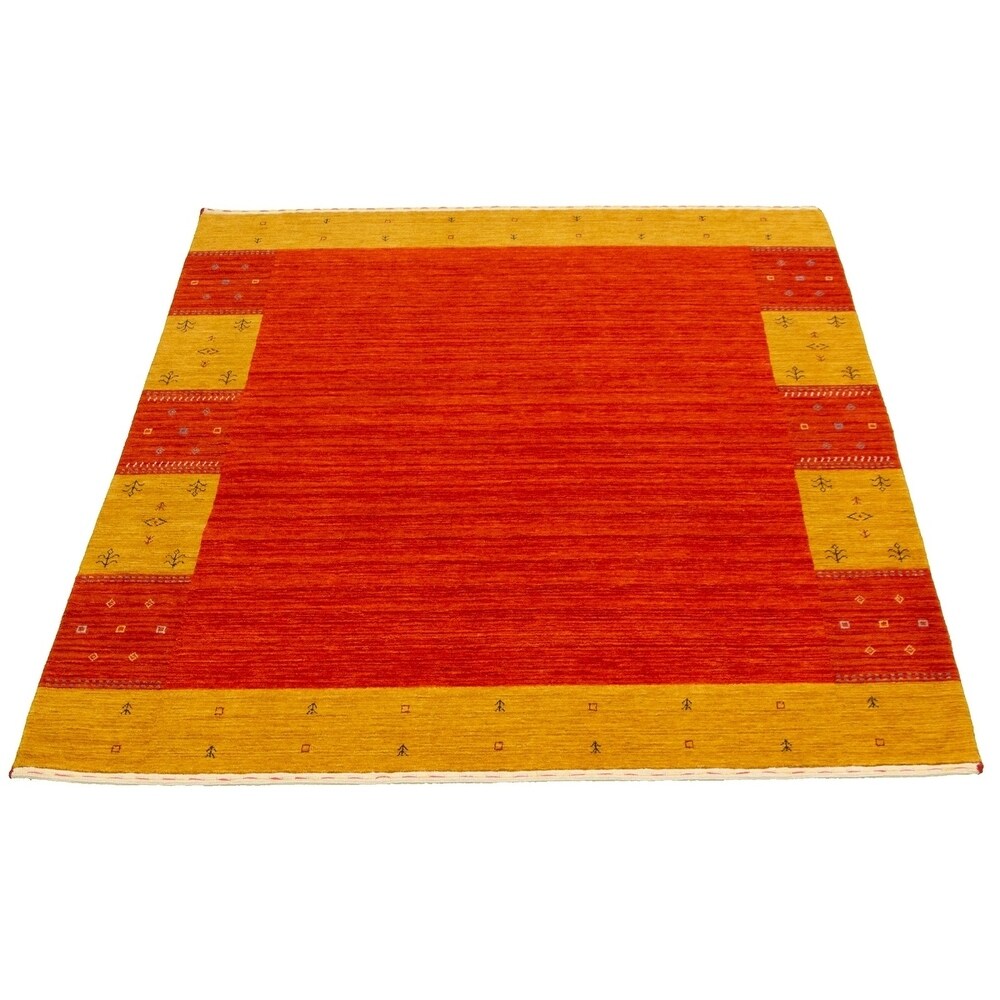 eCarpetGallery Hand-knotted Kashkuli Gabbeh Dark Copper Rug - 5'4 x 7'6