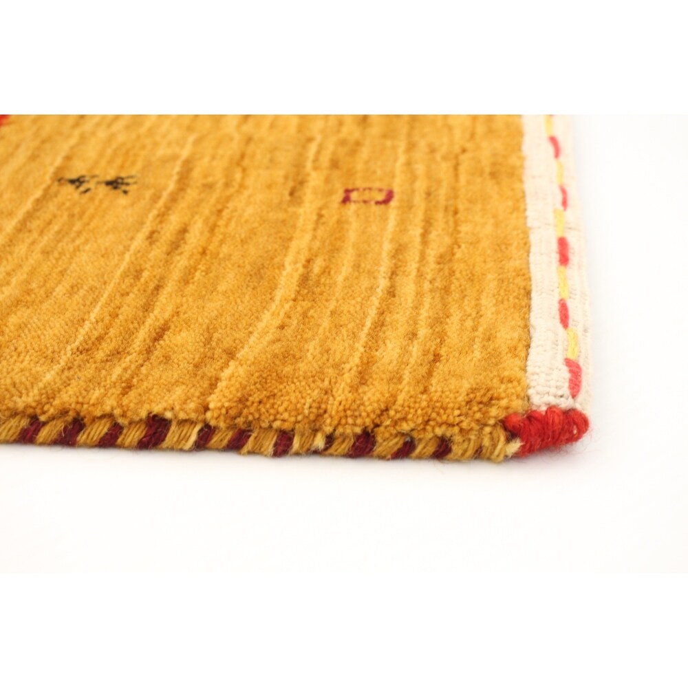 eCarpetGallery Hand-knotted Kashkuli Gabbeh Dark Copper Rug - 5'4 x 7'6