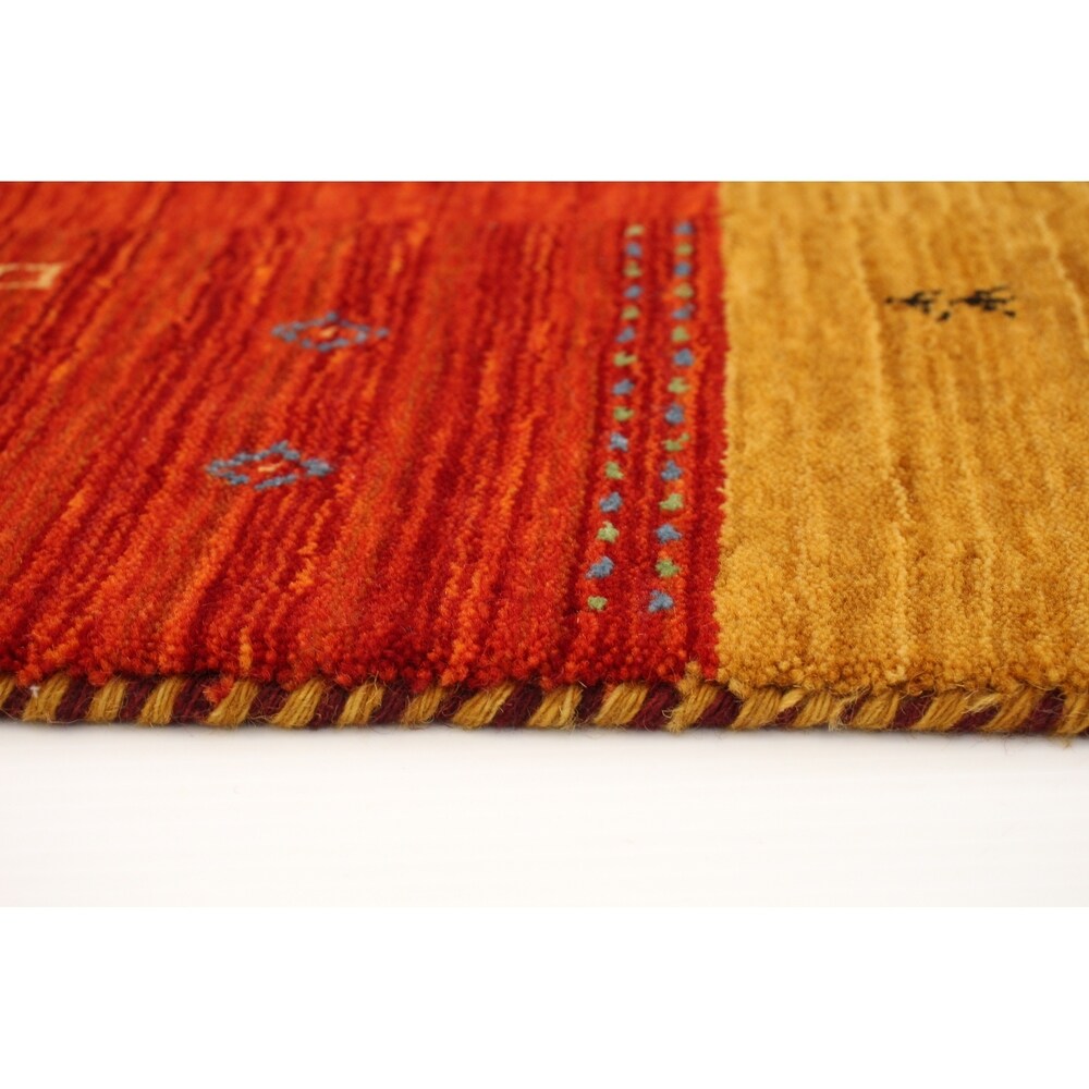 eCarpetGallery Hand-knotted Kashkuli Gabbeh Dark Copper Rug - 5'4 x 7'6