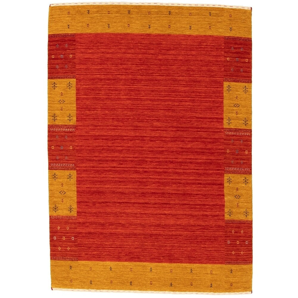 eCarpetGallery Hand-knotted Kashkuli Gabbeh Dark Copper Rug - 5'4 x 7'6