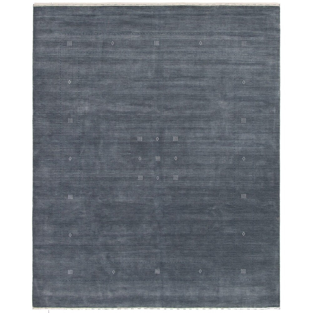 eCarpetGallery Hand-knotted Kashkuli Gabbeh Dark Grey Wool Rug - 8'2 x 10'0