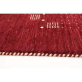 eCarpetGallery Hand-knotted Kashkuli Gabbeh Dark Red Rug - 3'11 x 5'11