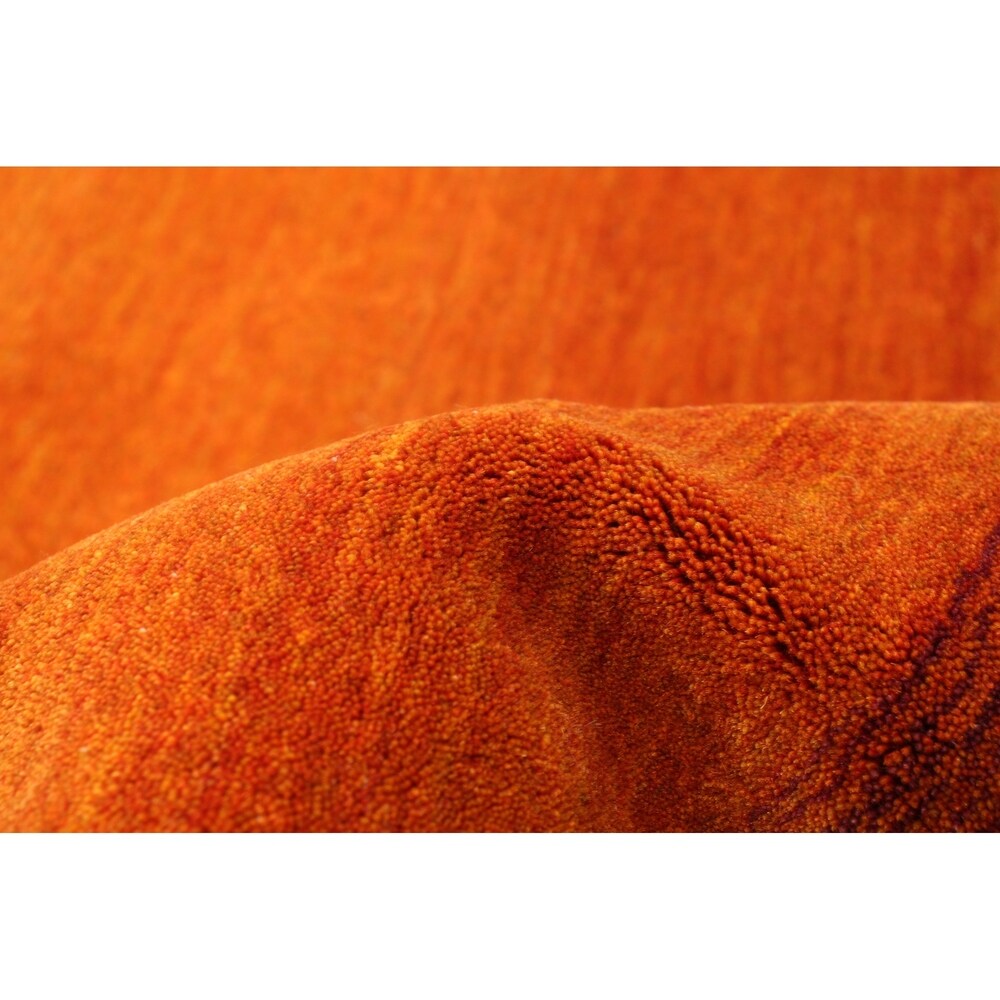 eCarpetGallery Hand-knotted Kashkuli Gabbeh Orange Rug - 8'0 x 10'0