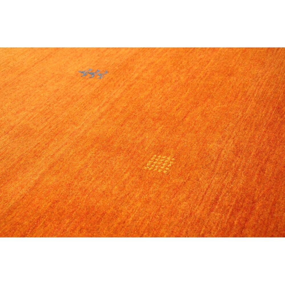 eCarpetGallery Hand-knotted Kashkuli Gabbeh Orange Rug - 8'0 x 10'0