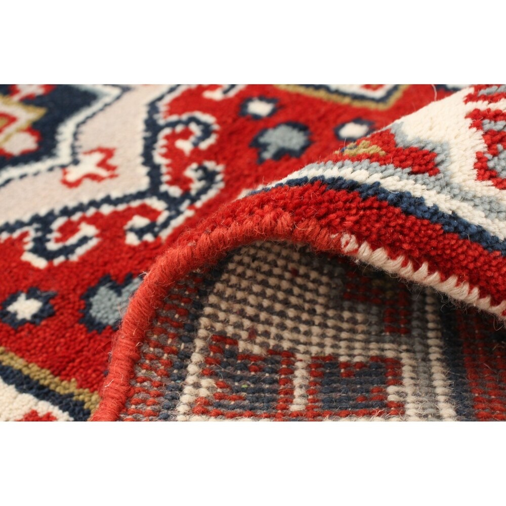 eCarpetGallery Hand-knotted Kazak Royal II Red Rug - 2'4 x 6'0