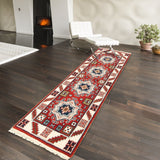 eCarpetGallery Hand-knotted Kazak Royal II Red Rug - 2'4 x 6'0