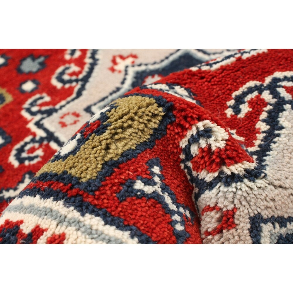 eCarpetGallery Hand-knotted Kazak Royal II Red Rug - 2'4 x 6'0