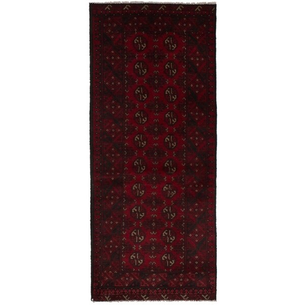 eCarpetGallery Hand-knotted Khal Mohammadi Dark Red Wool Rug - 2'7 x 6'4