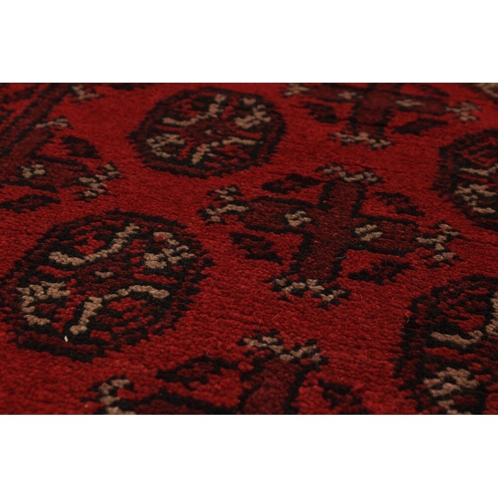 eCarpetGallery Hand-knotted Khal Mohammadi Red Wool Rug (2'5 x 9'3) - 2'5 x 9'3