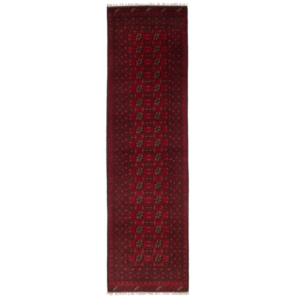 eCarpetGallery Hand-knotted Khal Mohammadi Red Wool Rug (2'5 x 9'3) - 2'5 x 9'3