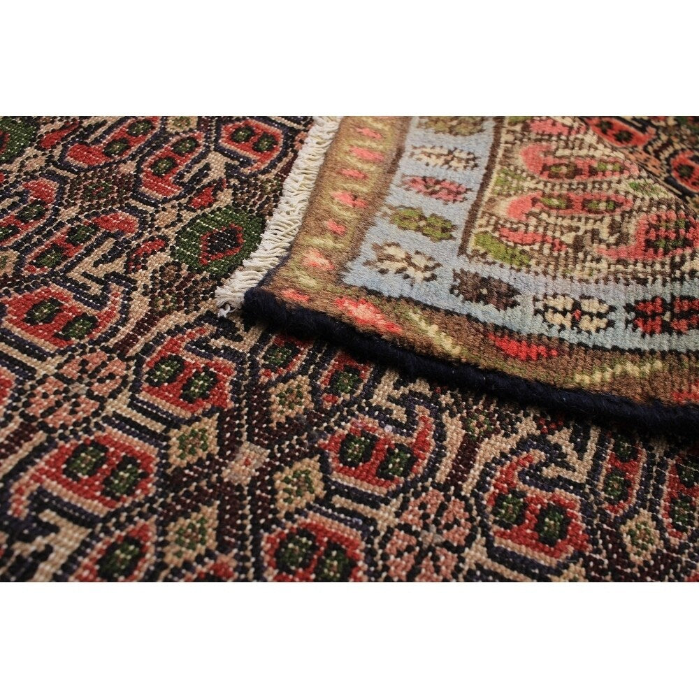 eCarpetGallery Hand-knotted Koliai Dark Copper, Green Wool Rug - 2'10 x 9'9