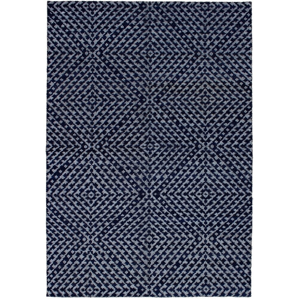 eCarpetGallery Hand-knotted La Seda Dark Navy Rug - 5'3 X 7'9