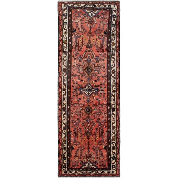 eCarpetGallery Hand-knotted Lilihan Dark Copper Wool Rug - 3'3 x 6'11
