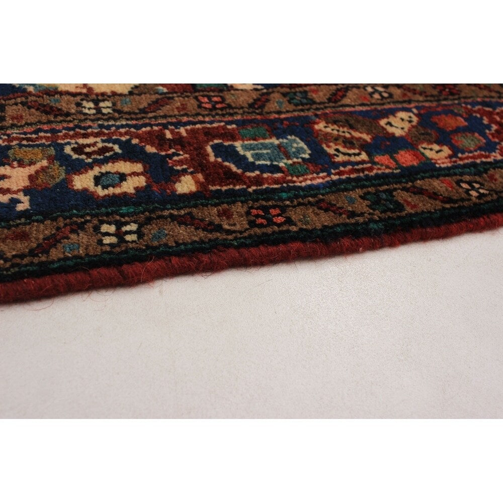Hand-knotted Lilihan Red Wool Rug - 3'9" x 11'2" Runner/3'9 x 11'2