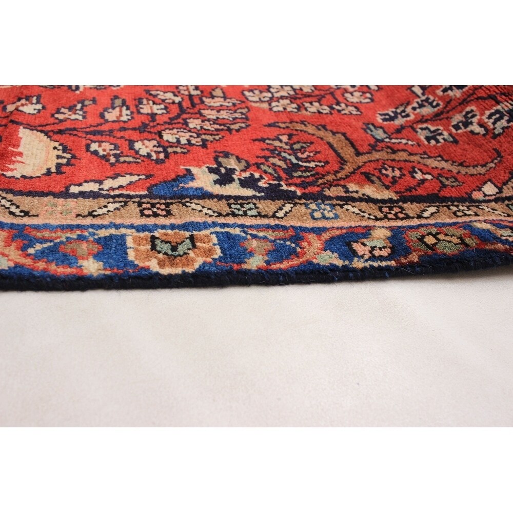 eCarpetGallery Hand-knotted Lilihan Red Wool Rug - 3'1 x 8'8