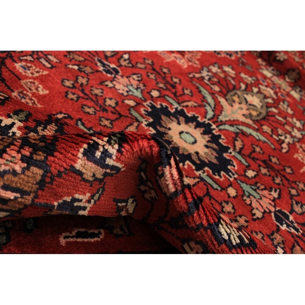 eCarpetGallery Hand-knotted Lilihan Red Wool Rug - 3'1 x 8'8