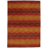 eCarpetGallery Hand-knotted Luribaft Gabbeh Riz Red, Brown Wool Rug - 4'7 x 6'7