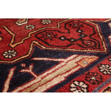 eCarpetGallery Hand-knotted Meshkin Dark Burgundy, Dark Navy Wool Rug - 3'6 x 12'0