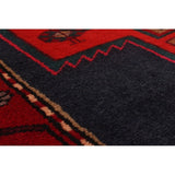 eCarpetGallery Hand-knotted Meshkin Dark Navy, Light Red Wool Rug - 4'0 x 9'1