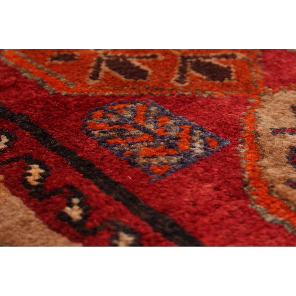 eCarpetGallery Hand-knotted Meshkin Red Wool Rug - 4'9 x 9'3