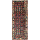 eCarpetGallery Hand-knotted Nahavand Cream, Dark Pink Wool Rug - 3'3 x 8'3