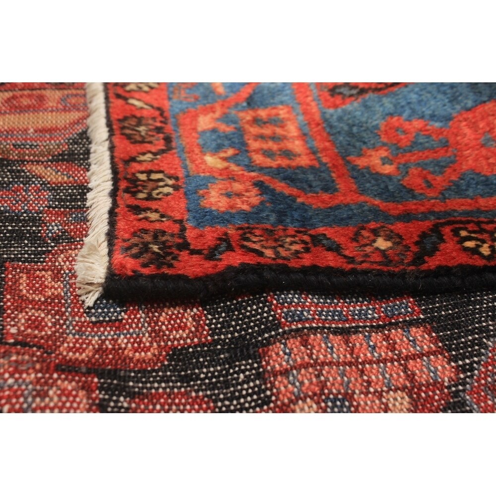 eCarpetGallery Hand-knotted Nahavand Dark Copper, Dark Navy Wool Rug - 4'7 x 7'4